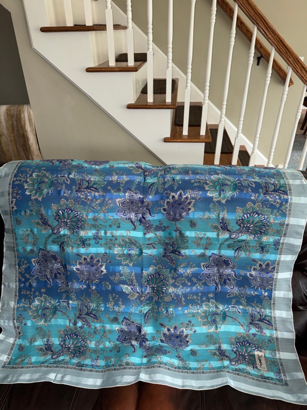 YSL 100% Silk Scarf - Authentic - Picture 5 of 7